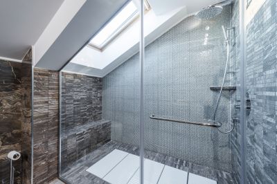 Glass Panel Shower Divider